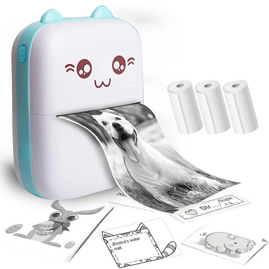 Tragbarer Mini-Thermodrucker, kabelloser Drucker mit Bluetooth